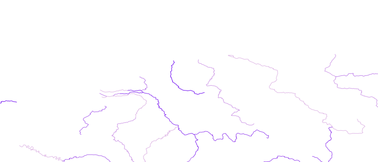 Layer 'Rivers' rendered in MapServer