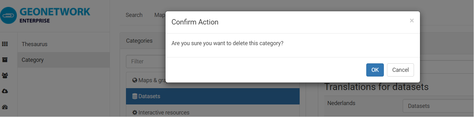 Add confirmation to delete Category