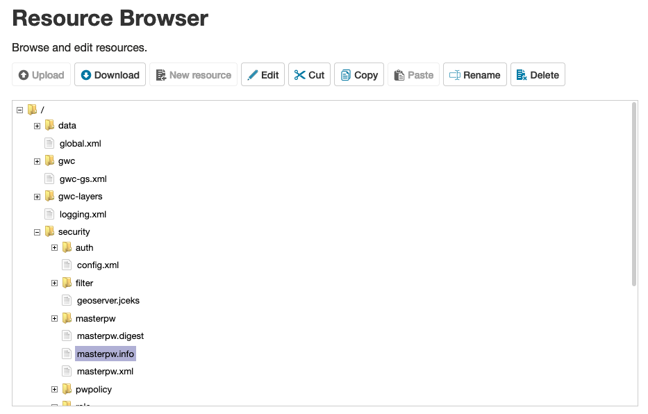 Resource browser