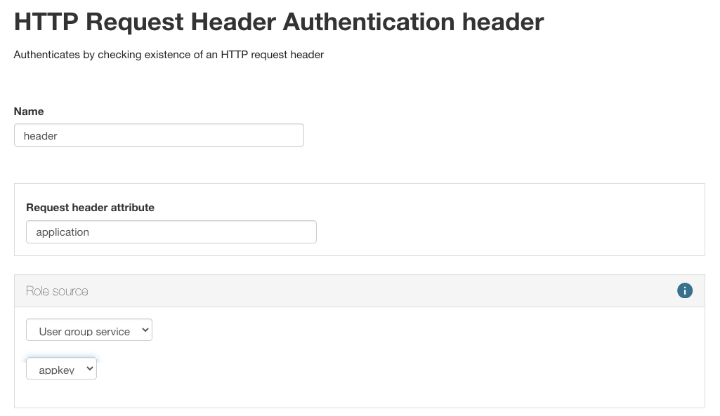 HTTP Request Header Authentication application